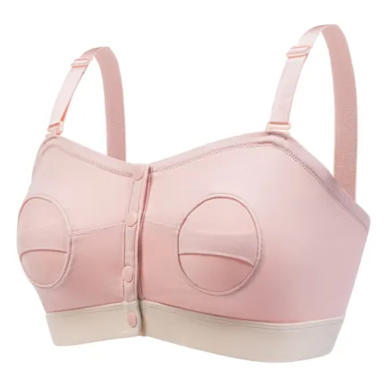 Women's Front Buckle Pregnant Nursing Bra With Breast Pad Hands-free Pumping Hide Opening Sucking Mouth Breastfeeding Underwear - Image 2