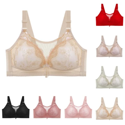 Bras For Women Full Coverage Lace Push Up Bra No Underwire Sports Bra Wireless Bralettes With Support Women's Seamless Bras - Image 7