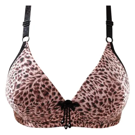 Women's Leopard Print Fashion Sexy Bra Thin Plus Size Push Up Pair Sag Underwear No Underwire Womens Bras Comfortable Push up - Image 12