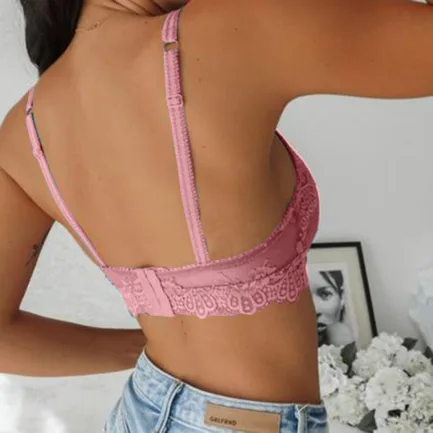 Wireless Push Up Bra Sexy Lace Hollow Bralette Women Breathable Underwear Fashion Lingerie Seamless Bras Femme Brassiere - Image 22