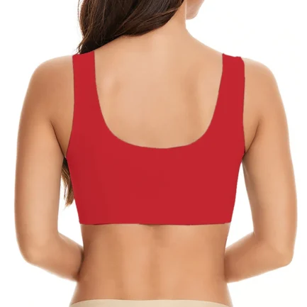 Women's Large Strapless Lace Tank Top Underwear Thin Side Fold Side Breast Gather Adjustable Bra Big Chest Small Sleep Bra - Image 6