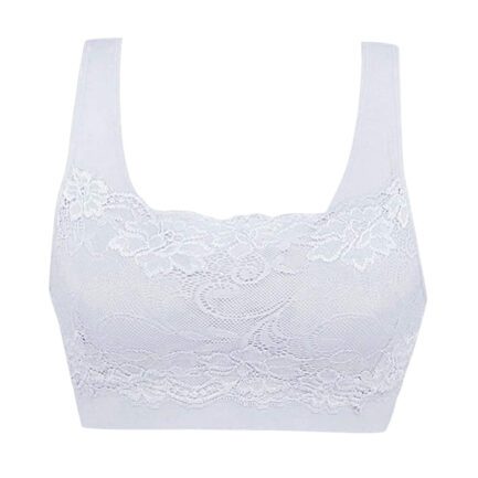 Sports Bras for Women Plus Size Floral Lace Patchwork Bralettes Seamless Full Coverage Lightly Lined Wireless Push Up Bras Tops - Image 15