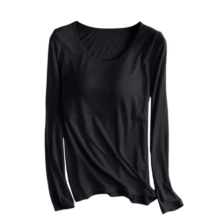 Hike Long Sleeve Shirt Women 's T Shirt Bra Long Sleeve Pajama Yoga Top Padded Casual Top Tee Tissue Tees Women Long Sleeve - Image 10