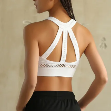 Cut Out Beauty Back Sports Bra High Elastic Knit Top Melon Sports Bra Cropped Yoga with Bra Molded Sports Bra Women Sports - Image 15