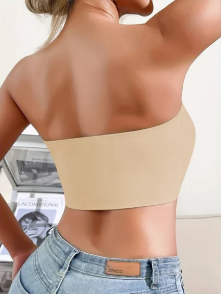 Women's Strapless No Padding Seamless Front Button Bra Comfortable Smooth Underwear - Image 10