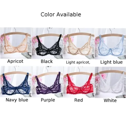 Sexy Lace Bralette Bra Women Underwear Push Up Bra Untra-Thin Comfortable Breathable Brassiere Plus Size Women Lingerie - Image 5