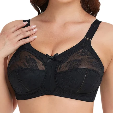 Women'S Plus Size Breathable Bra Lace Full Coverage Firm Hold Non Padded Non Wired Lingerie Breathable Sport Underwear For Women - Image 11