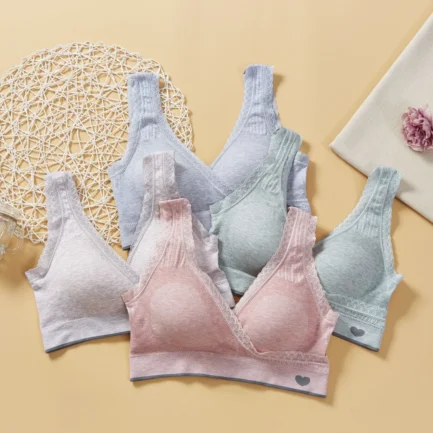 Comfort Cotton Bras For Women Thin Sport Style Unlined Bralette Sexy Deep V Triangle Cup Cross Beauty Back Bra - Image 13