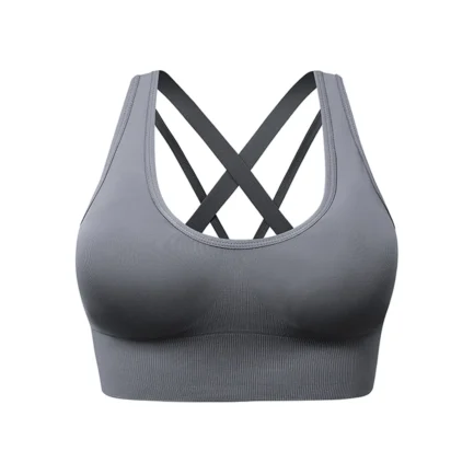 Sexy Sports Bra For Women Padded Medium Support Strappy Bras Seamless Yoga Exercise Athletic Women Push Up Cross Back Underwear - Image 11