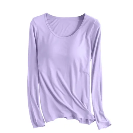 Hike Long Sleeve Shirt Women 's T Shirt Bra Long Sleeve Pajama Yoga Top Padded Casual Top Tee Tissue Tees Women Long Sleeve - Image 13
