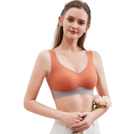 Women Non-stiffening Bra Comfortable Side Breast Collection Ice Silk Cool Non-marking Bra Anti-upper Slip Bra Sports Underwear - Image 14