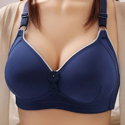 Mid-old Aged Summer Thin Gathering Bra Solid Color Wirefree Soft Breathable Underwear Ladies' 3D Anti-sagging Adjustable Bralett - Image 11
