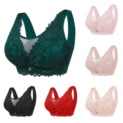 Women's Deep V Traceless Latex Gathered And Breathable Adjustable And Sexy Bra Sports Bras for Women One Shoulder Sports Bra Set - Image 15