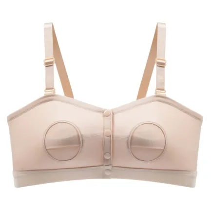 Women's Front Buckle Pregnant Nursing Bra With Breast Pad Hands-free Pumping Hide Opening Sucking Mouth Breastfeeding Underwear - Image 9