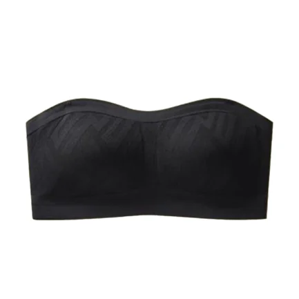 Women's Solid Color Strapless Bra Enhanced Bust Appearance Non Slip Thin Bandeau Push Up Bra Breast Gathering Lingerie - Image 7