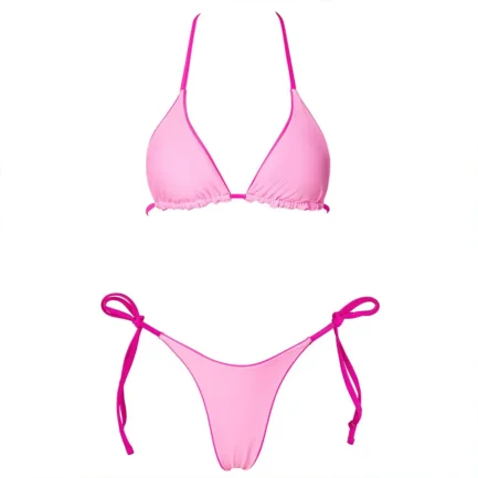 Women Panties Bras Swimsuit Solid Color Low Waist Swimwear Suit Underwear Triangle Bikini Set Female Split Swim Outfits
