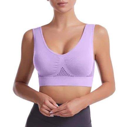 Like Hot Cakes Hollow Sport Breathable Crop Top Sports Bra for Women Yoga Bra Tops for Big Women Long Sports Bras for Women Yoga - Image 12