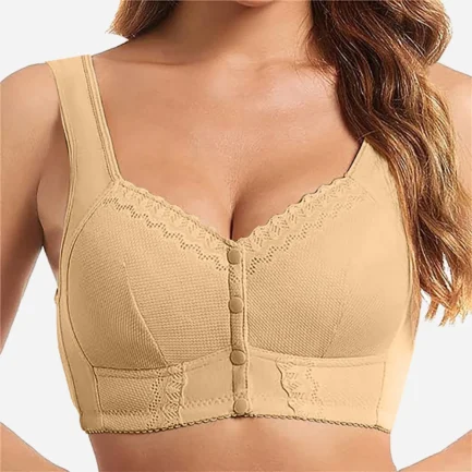 Seamless Breathable Lace Push Up Bras for Women Moona Bra Front Closure Breathable Bra For Seniors Plus Size Bras For Womens - Image 12