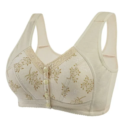 Women's Front Buckle Bras Without Steel Ring Push Up Lingerie Brassiere Seamless Gathered Underwear Large Size Sleep Sports Bra - Image 10
