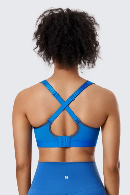 Women's Sports Bra High Impact Wireless Adjustable Straps Non-Padded Workout Bra Solid Trainning Run Boxing Underwear - Image 16