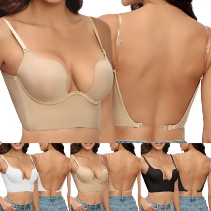 Sexy Women Lingerie U Backless Bras Deep U Low Cut Push Up Bra Brassiere Female Breathable Bralette Invisible Bra Underwear - Image 10