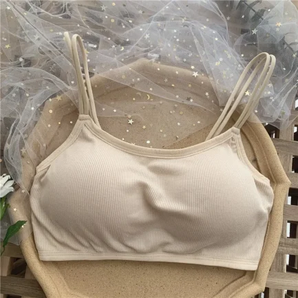 ZXYOUPING Women Sexy Crop Top Bra，Strapless Bra Cross Beautiful Back Top，Bra with Pad Push Up Wireless Bra，Comfortable Padded Br - Image 13