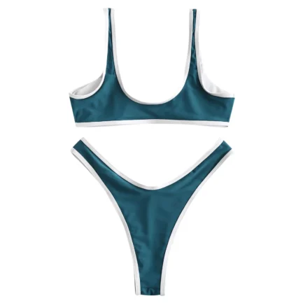 Women' Swimsuits Two Piece Push Up Bra Swimwear Women 2024 Sexy Solid Color Bikini Set G-String T Back Thong Triangle Panty - Image 11