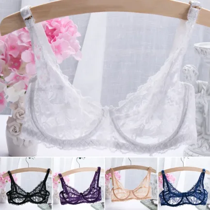Sexy Lace Bralette Bra Women Underwear Push Up Bra Untra-Thin Comfortable Breathable Brassiere Plus Size Women Lingerie - Image 7