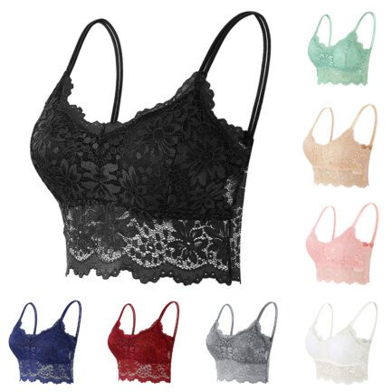 Strapless Bras for Women Floral Lace Bandeau Padded Seamless Full Coverage Lightly Lined Wireless Bras Plus Size Comfort Bra - Image 16