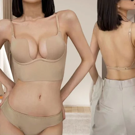 Women Solid Low Bras U Shape Backless Multiple Convertible Straps Underwire Fashion Backless Adjustable Shoulder Strap Lingerie - Image 30