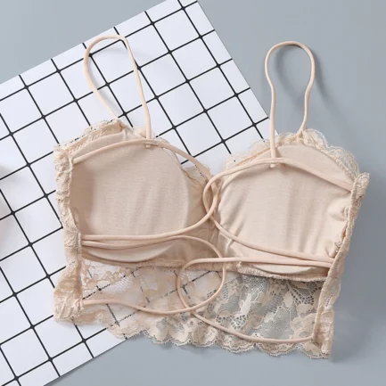 Bras For Women Summer Lace Bra With Pads Easy Comfort Bra Active Everyday Push Up Bralette Vest Wireless Brassiere Bra - Image 6