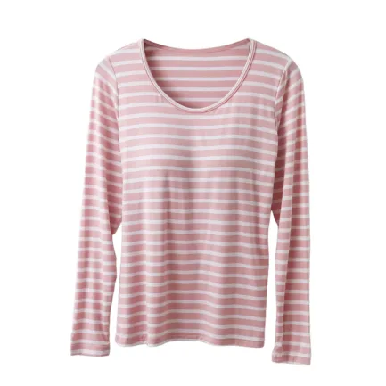 Womens Solid T Shirts Women 's T Shirt Bra Long Sleeve Pajama Yoga Top Padded Casual Top Tee Shirt With Women Thumb Hole Shirt - Image 8