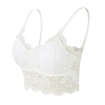 New Women Lace Bras Top Comfortable Bralette Solid Color Sexy Underwear Vest Female Hollow Out Wireless Lingerie Seamless Bra - Image 11