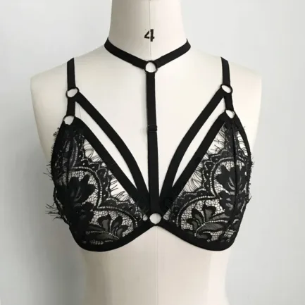 Sexy Lingerie For Ladies Floral Lace Bralette Bustier Crop Top Sheer Bra Shirt Vest Luxury Embroidered Mesh Underwear 일본여자속옷 - Image 4