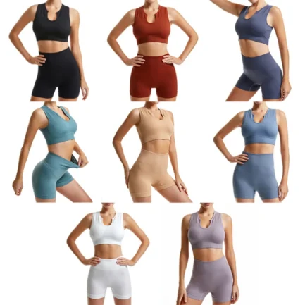 Bra Sets Anti-sagging Sports bra set No steel rings Fitness clothing Female running shockproof Beauty tank top Sets - Image 14