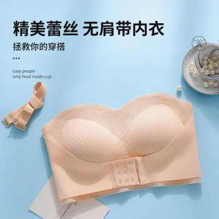 Front Closure Strapless Underwear for Women Plus Size Invisible Brassiere Sexy Push Up Bras Wireless Breathable Female Lingerie - Image 19