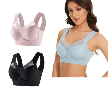 Womens Bras Comfortable Push Up 2pc Women's Large Strapless Lace Tank Top Underwear Thin Side Fold Side Breast Gather Adjustable - Image 4