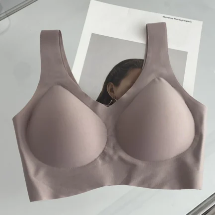 Ice Silk Bra Seamless Vest Bras Women Soft Thin Push Up Underwear Comfortable Sleep Top With Chest Padded Sports Bralette - Image 11
