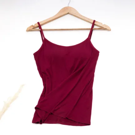 Women Suspended Vest With Chest Pad Women's Thin Shoulder Strap Bra T Integrated Shirt Basic version Sexy Sling For Female