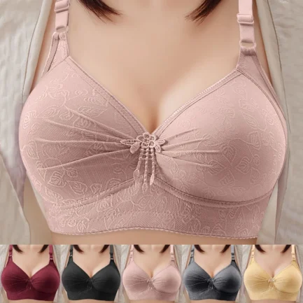 Women'S Adjustable Sports Underwear Extra Elastic Breathable Push Up Trim Bra Solid Color Large Size Breathable Comfortable Bra - Image 7