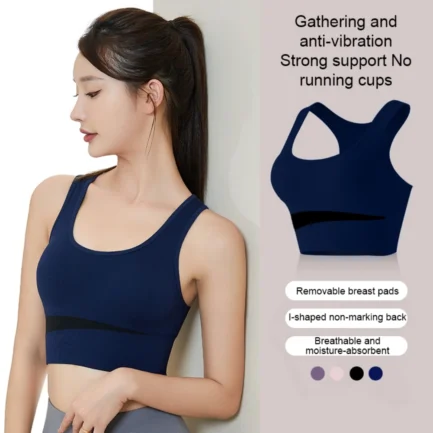 Sports Bras Women Push Up Top Fitness Vest Sports Top Seamless Wire Free Underwear Shockproof Yoga Bra Quick Dry Gym Sportswear - Image 12