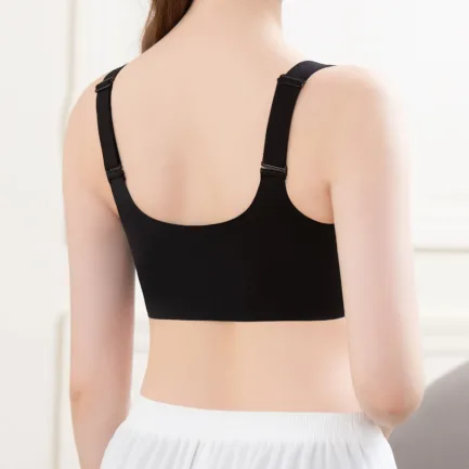 Plus Size Bras Women Full Cup Thin Underwear Front Button Closure Wireless Sports Lace Big Size Bra Underwire Brassiere Top Vest - Image 2
