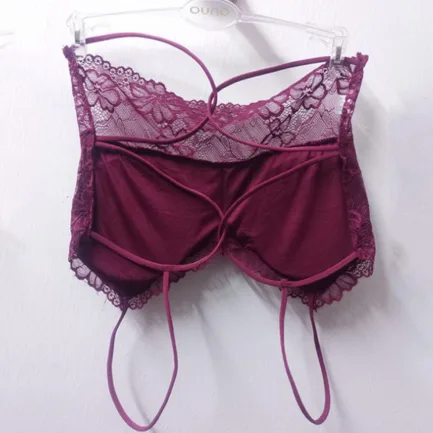 Summer Women Lace Bralette Sexy Top Sleeveless Solid Tops Unpadded Bralette Bra Bustier Back Cross Strap Crop Tank S-2XL - Image 18