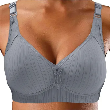 Middle Aged And Elderly Womens Large Size Underwear Without Steel Ring Ladies Underwear Bra Cotton Everyday Lingerie Push Up