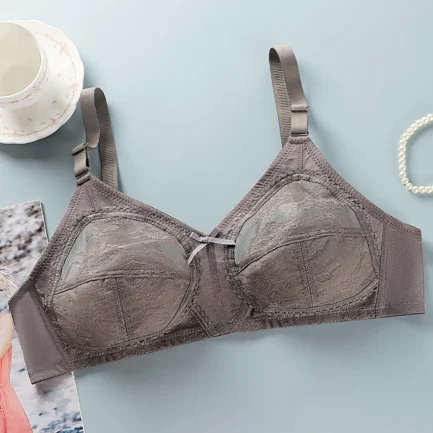 Women'S Plus Size Breathable Bra Lace Full Coverage Firm Hold Non Padded Non Wired Lingerie Breathable Sport Underwear For Women - Image 2