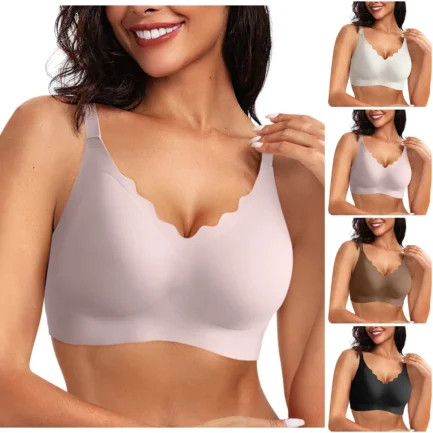 Womens Seamless Bras No Underwire Push Up Padded Bralette Wireless Comfort Bralettes Full Coverage Sleeping Everyday Bra - Image 13