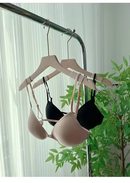 UBAU Hanging Neck Triangle Cup Underwear Female Thin Shoulder Strap Beautiful Back Invisible Front Button Bra Thin Small Chest - Image 8