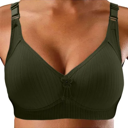 Middle Aged And Elderly Womens Large Size Underwear Without Steel Ring Ladies Underwear Bra Cotton Everyday Lingerie Push Up - Image 4