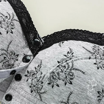 Women's Front Buckle Bras Without Steel Ring Push Up Lingerie Brassiere Seamless Gathered Underwear Large Size Sleep Sports Bra - Image 4