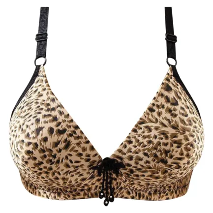 Women's Leopard Print Fashion Sexy Bra Thin Plus Size Push Up Pair Sag Underwear No Underwire Womens Bras Comfortable Push up - Image 8